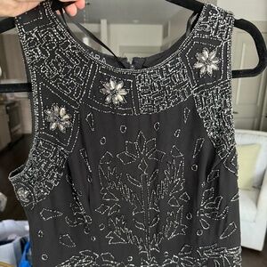 Jkara New York Black Beaded Top (Large)